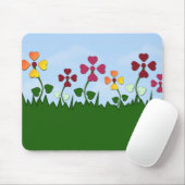 Feld der Herz-Blumen Mousepad (Mit Mouse)