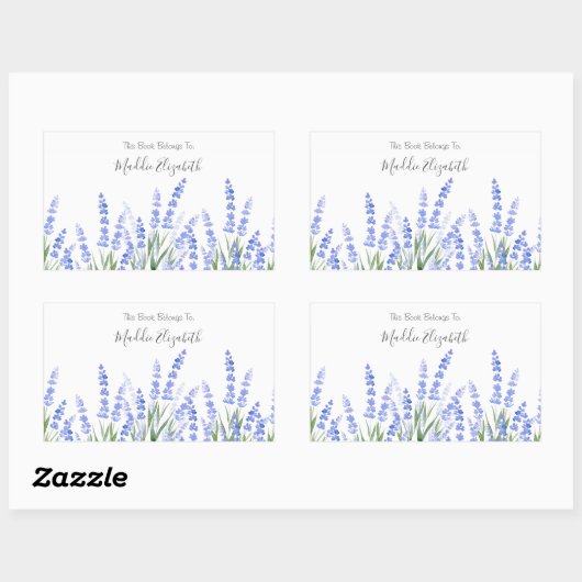 Feld der Lavendel 2 Rechteckiger Aufkleber (Blatt)