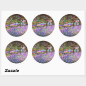 Feld der Lavendel-Blume, Claude Monet Stickers (Blatt)