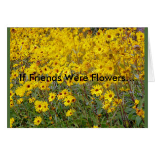 Feld der lebendigen gelben Blumen Freundschaft