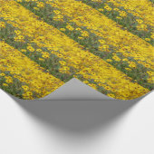 Feld der lebhaften gelben Blumen Geschenkpapier (Ecke)