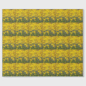 Feld der lebhaften gelben Blumen Geschenkpapier (Flach)