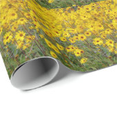 Feld der lebhaften gelben Blumen Geschenkpapier (Rolleneckpunkt)