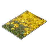 Feld der lebhaften gelben Blumen Notizblock (Linke Seite)