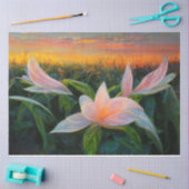 Feld der Lilys-Blumendekoupage Seidenpapier (Basteln)