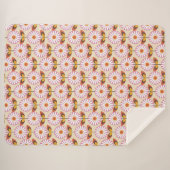 Feld der Milchrosa Sherpadecke (Vorderseite (Horizontal))