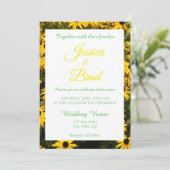 Feld der Mit Augen Schwarzen Hochzeitsfrau Einladung (Stehend Vorderseite)