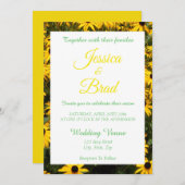 Feld der Mit Augen Schwarzen Hochzeitsfrau Einladung (Vorne/Hinten)