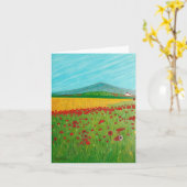 Feld der Mohnblumen-Anmerkungs-Karte Karte (Gelbe Blume)