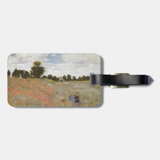 Feld der Mohnblumen Claude Monet Gepäckanhänger (Rückseite horizontal)