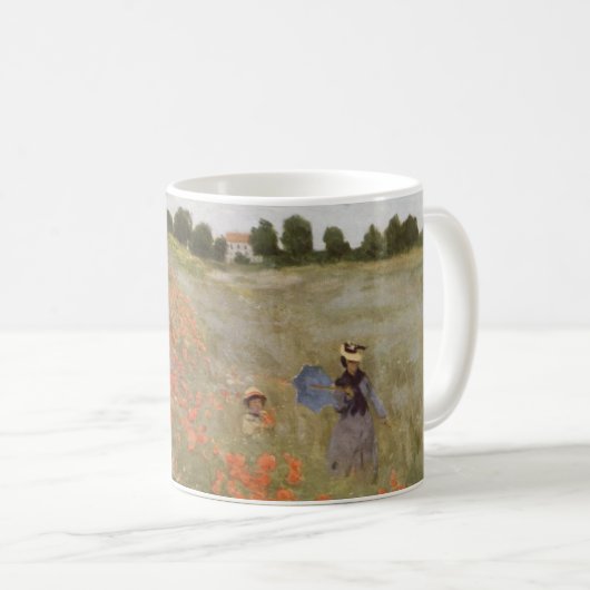 Feld der Mohnblumen Claude Monet Kaffeetasse (VorderseiteRechts)