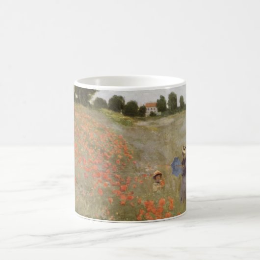 Feld der Mohnblumen Claude Monet Kaffeetasse (Mittel)