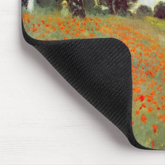 Feld der Mohnblumen, Claude Monet Mousepad (Ecke)