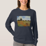 Feld der Mohnblumen, Claude Monet T-Shirt<br><div class="desc">Feld der Mohnblumen. Landschaftsmalerei durch Claude Monet. Claude Monet (1840 - 1926) war ein Gründer der französischen Impressionistmalerei und der konsequenteste und reichste Praktiker der Philosophie der Bewegung des Ausdrückens von irgendjemandes Vorstellungen vor Natur, besonders in Bezug auf Pleinluft Landschaftsmalerei. Der Ausdruck Impressionismus wird vom Titel seinem Malerei Eindruck, Sonnenaufgang...</div>