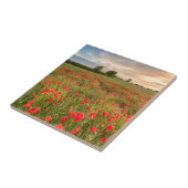 Feld der Mohnblumen Fliese (Seite)