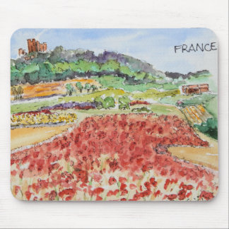 Feld der Mohnblumen in der Mousepad