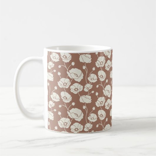 Feld der Pflückcreme auf braun Kaffeetasse (Links)