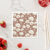 Feld der Pflückcreme auf braun Serviette (Beispiel)