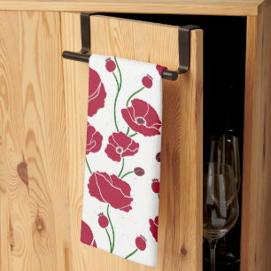 Feld der Pflücke rot Geschirrtuch