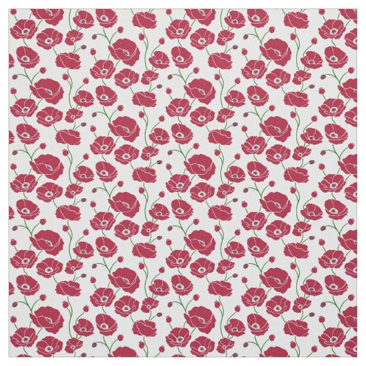 Feld der Pflücke rot Stoff (Muster)