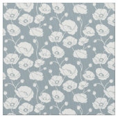 Feld der Pflücke weiß auf blau Stoff (Nahaufnahme)