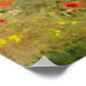 Feld der Poppies, 1886 Poster (Ecke)