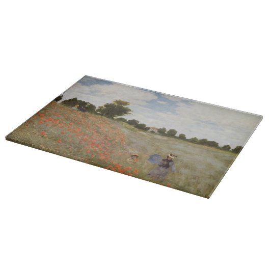 Feld der Poppies Claude Monet Schneidebrett (Ecke)