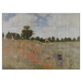 Feld der Poppies Claude Monet Schneidebrett (Vorderseite)