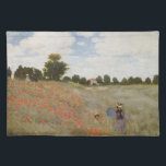 Feld der Poppies Claude Monet Tischset<br><div class="desc">Claude Monet Painting of Poppies 1873,  Musée d'Orsay,  Paris</div>