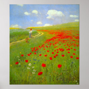 Feld der Poppies von Pal Szinyei Merse Poster