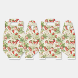 Feld der reifen, roten Erdbeeren Geschenkschachtel