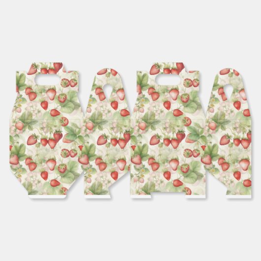 Feld der reifen, roten Erdbeeren Geschenkschachtel (Ungeklappt)