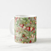 Feld der reifen, roten Erdbeeren Kaffeetasse (Vorderseite Links)