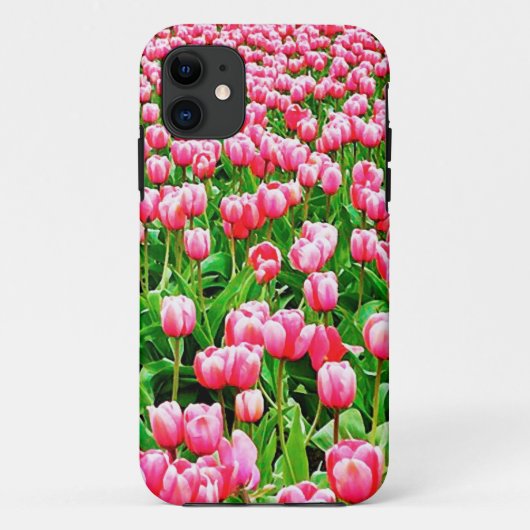 Feld der rosa Tulipen Case-Mate iPhone Hülle (Rückseite)