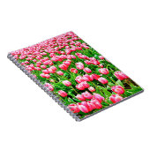 Feld der rosa Tulipen Notizblock (Rechte Seite)