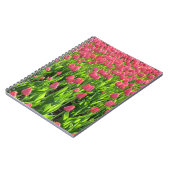 Feld der rosa Tulpen Notizblock (Linke Seite)