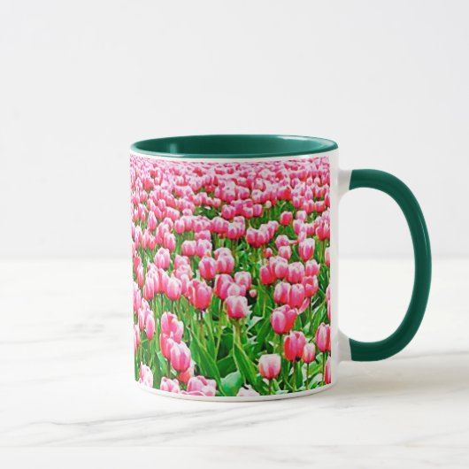 Feld der rosa Tulpen Tasse (Rechts)