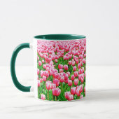 Feld der rosa Tulpen Tasse (Links)