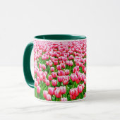 Feld der rosa Tulpen Tasse (Vorderseite Links)