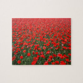 Feld der roten Mohnblumen Puzzle