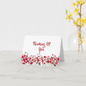 Feld der roten Pflücken "Denken Sie an Sie" Karte (Gelbe Blume)