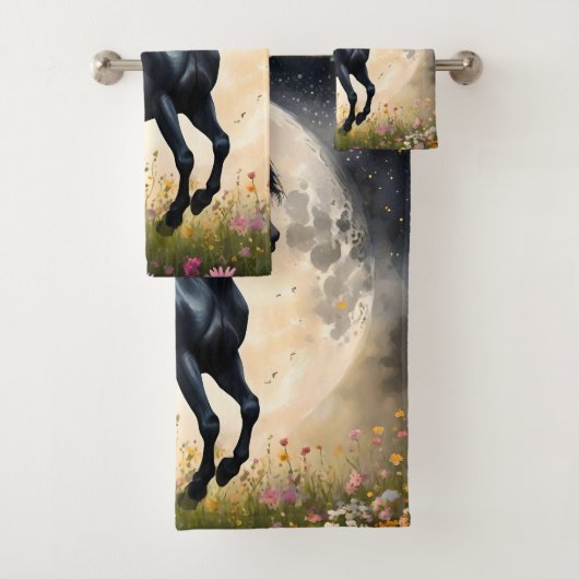 Feld der schwarzen Blume, Badhandtuch Set (Insitu)