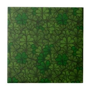 Feld der Shamrocks Digitale Kunst Muster St. Patri Fliese