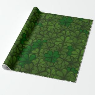 Feld der Shamrocks Digitale Kunst Muster St. Patri Geschenkpapier
