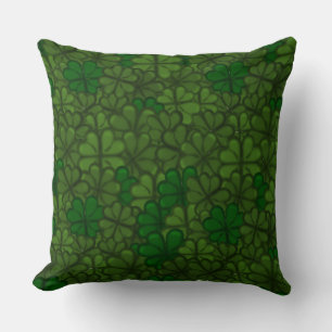 Feld der Shamrocks Digitale Kunst Muster St. Patri Kissen