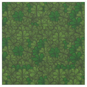 Feld der Shamrocks Digitale Kunst Muster St. Patri Stoff