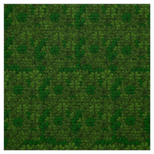 Feld der Shamrocks Digitale Kunst Muster St. Patri Stoff