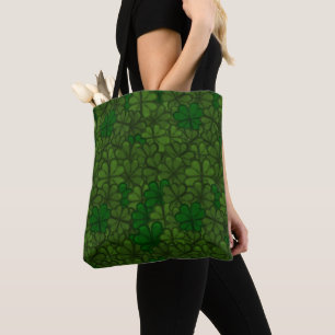 Feld der Shamrocks Digitale Kunst Muster St. Patri Tasche