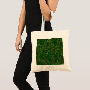 Feld der Shamrocks Digitale Kunst Muster St. Patri Tragetasche