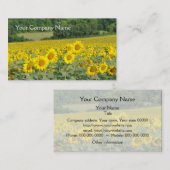 Feld der Sonnenblumelandschaft Visitenkarte (Vorne/Hinten)